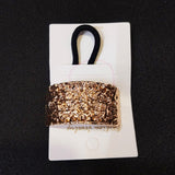 AM5875 Multidesign Women Luxe Golden Metallic Ponytail Holder Hairband - 1 Pcs