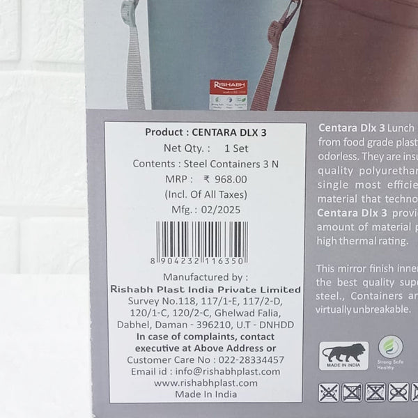 Di0282 Rishabh Centana DLX 3 – Insulated Lunch Pack
