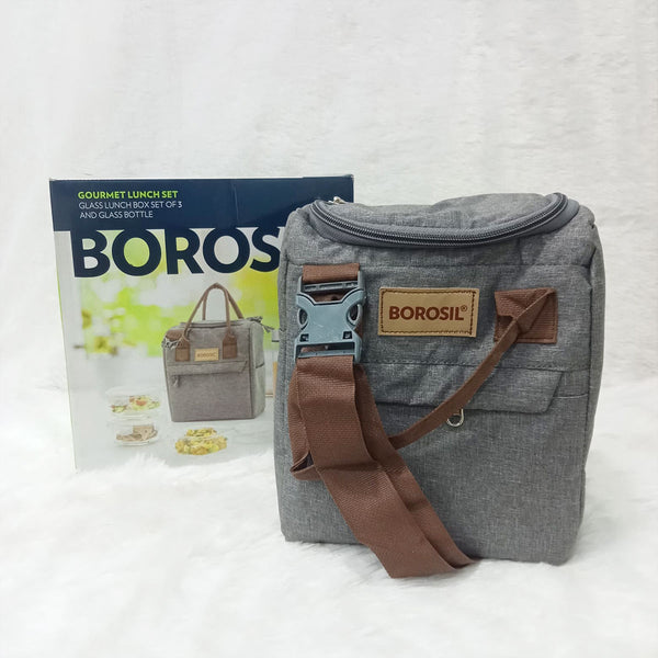 AM6174 Borosil Gourmet Square Glass Lunch Box Set