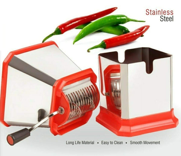 0084 Stainless Steel Vegetable Cutter Chopper (Chilly Cutter)