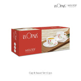 AM3965 La Opala Melody Cup & Saucer Set 6pcs 145ml