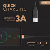 AM5883 Duracell Usb-A To Type C, 65W Braided Sync&Fast Charging USB Cable - 3.9 Feet(1.2M)