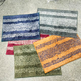 AM5852 Lining Print Microfiber Home Decor Bathmats - (HV 13x19 Inch) Multicolour
