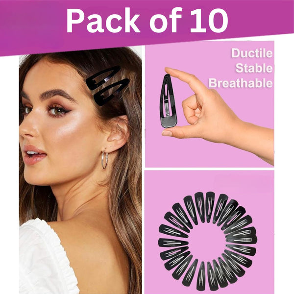 AM1017 Tic Tac Hair Clips Pins for Girls (Pack of 10)