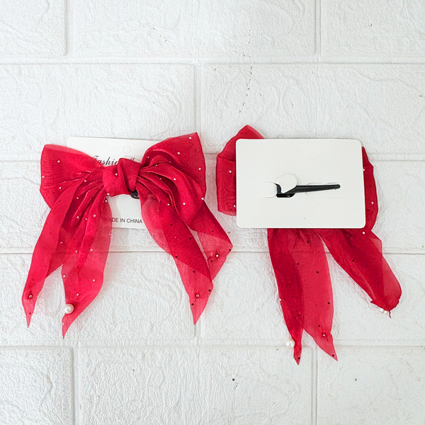 AM1215 Bow Hair Clip Multicolour for Girls Pack of One