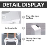 6005A PLASTIC NON-SLIP FOLDING TOILET SQUAT STOOL - WHITE COLOR