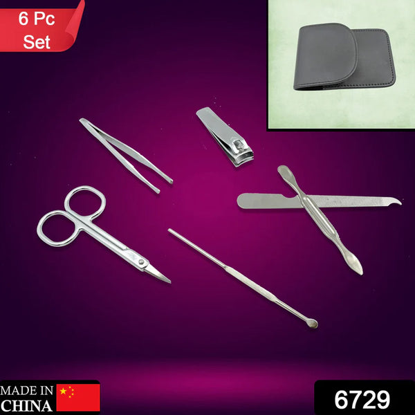 6729 6-in-1 Professional Nail Care Kit: Clippers, Scissors & More Nail cutter (Travel or Home)