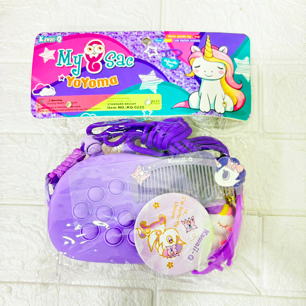 AM6308 MyQSac yoyoma Unicorn Adorable Bag & Accessory Set