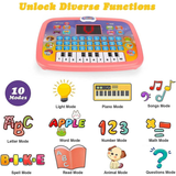 AM0873 Educational Learning Kids Laptop Tablet Computer Plus Piano with led Screen Music Fun Toy Activities for Kids Toddlers