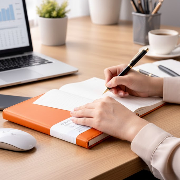 TM0123 Multicolour A5 Leather Executive Diary - Pack of 1pc