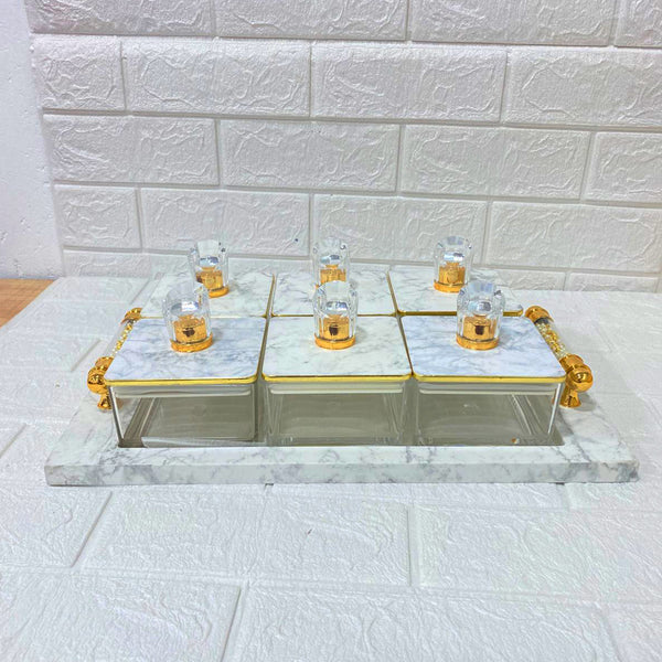 Di0171 Rishabh Super Rafel Dlx Container Set of 6 with Tray – Stylish & Trendy Storage Jars