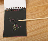 4609 Rainbow Scratch Notebook with Magical Vibgyor Color with Pencil Stick Notepad (Pack of 1)