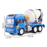 AM6431 Cement Mixer Truck Toy, Pull-Back Construction Vehicle for Kids