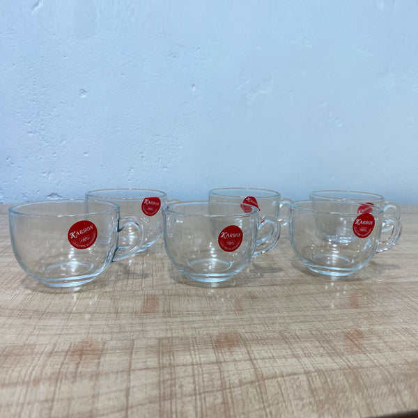 AM5976 Karbon Transparent Tea Cup Set of 6 Pcs - 150 ml