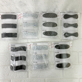 AM6387 Mix-Design Wavy Glitter Textured Hair Barrette / Banana Clip for Women and Girls