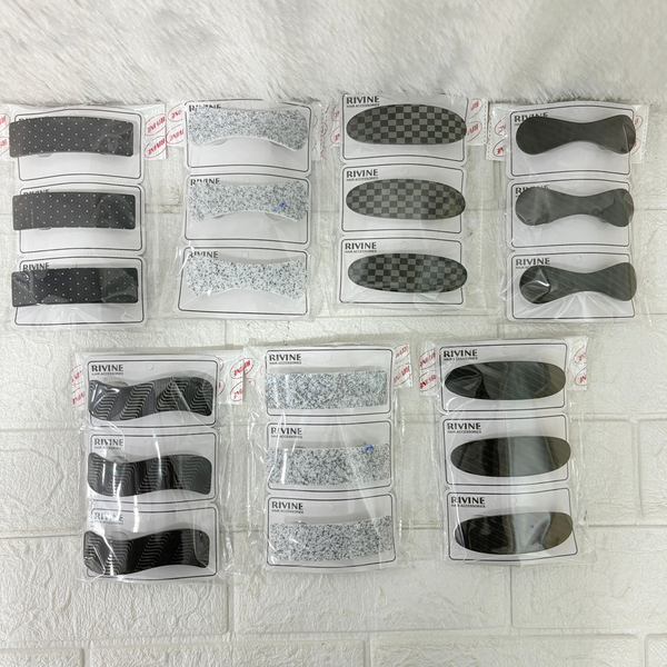 AM6387 Mix-Design Wavy Glitter Textured Hair Barrette / Banana Clip for Women and Girls