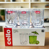 AM5695	cello gem juice tumbler 200ml - 6pcs set