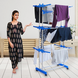 AM5670 Omex Stainless Steel Cloth Stand - 3-Layer Foldable Clothes Dryer Rack