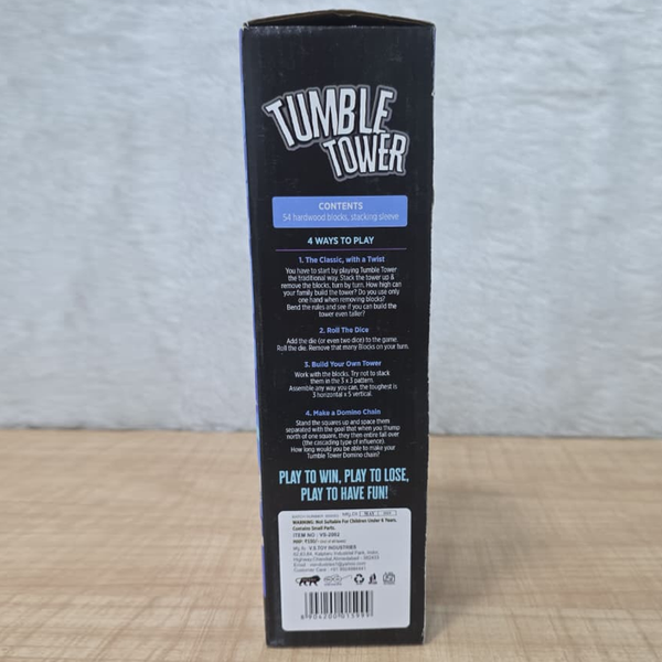 AM6429 Wooden Building Blocks Puzzle 54 Pcs Challenging 4pcs Dice