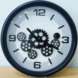 AM5948 Black Gear Wall Clock with Industrial Design