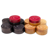 AM0417 Carrom Coins with Striker Smooth Surface 20 Wooden Coins