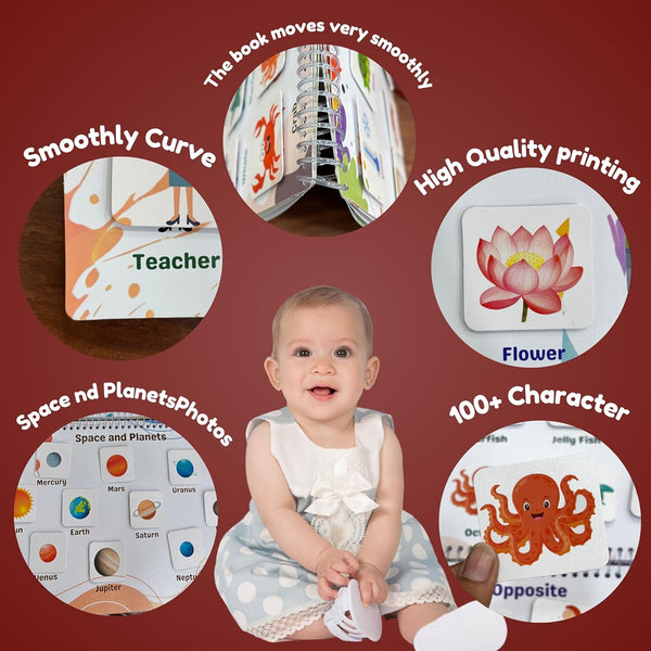 AM5787 Bade Natkhat All in One Early Learning Board Book (13 Category) - For Kids Velcro Book