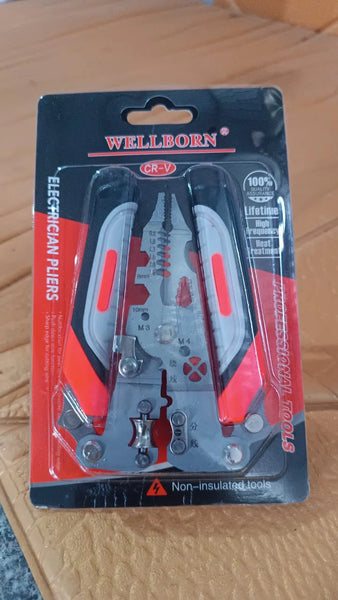 15308 8 in 1 Wire Stripper Pliers, Soft Grip