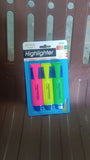 8911 Highlighter Pen, Assorted Colours Water Based Broad Tip Writing Marker (3 Pcs Set)