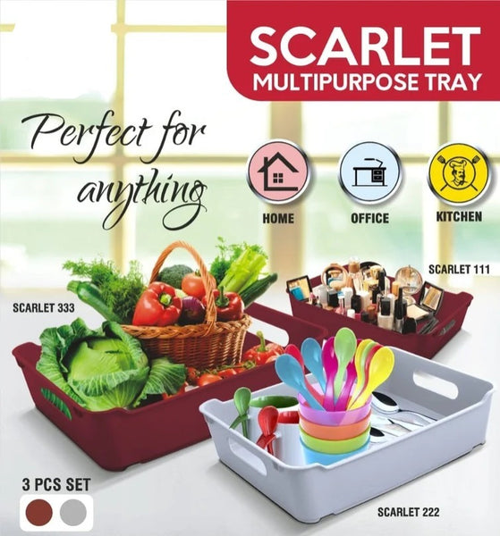 AM6716 Scarlet Tray 3pc Set dlx