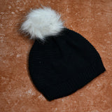 6342 Men's and Women's Skull Slouchy Winter Woolen Knitted Black Inside Fur Beanie Cap