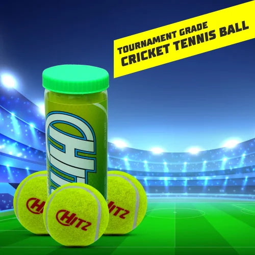 AM0406 HITZ Cricket Tennis Ball ,Light Weight Cricket Tennis Ball (3 balls)