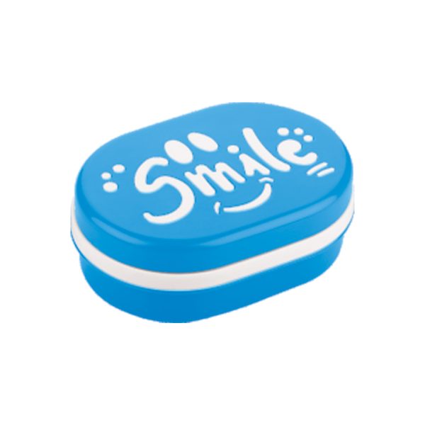 AM3268 Smile Soap Case for Bathroom Color, Design Availablity as per Stock Soap Storage Container Household Soap Dish with Cover 1 Piece