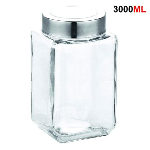 3511 Yera X-Series Square jar with see through cap, 3000ml (KSM3000)
