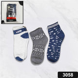 3058 Teamex Premium Socks Sport & Cotton Socks Length Breathable Fabric Socks Pack of 3 Pairs