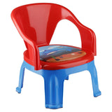 3974 Plastic Baby Chair with Soft Cushion & Sound Whistle for Kids - MultiColor