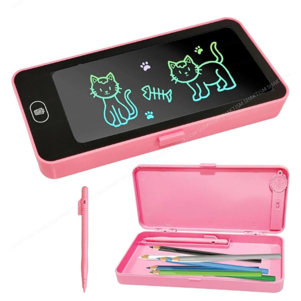 AM5190 Kids Pencil Box with LCD Screen and Writing Pen with Erase Button