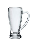 AM2567 Oval Shape Regular Juice or Beer Mug Glass Beer Mug 675ml (Set of 2)