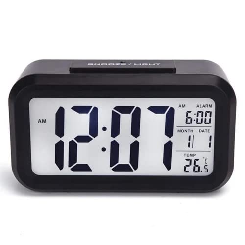 3159  Digital LCD Alarm Smart Clock with Calendar and Temperature Sensors