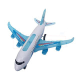 AM5186 A-787 RC Airplane Toy Exciting Full-Body Lights & Realistic Sounds for Kids (Blue)