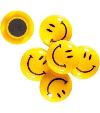 AM2742 40mm Smiley Yel Magnet set of 8