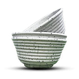 AM3232 Premium White Grey Dotted Cereal Serving Bowls