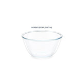 AM3686 Borosil Serving & Mixing Glass Bowl with Lid 900ml (IH22MB009PL)