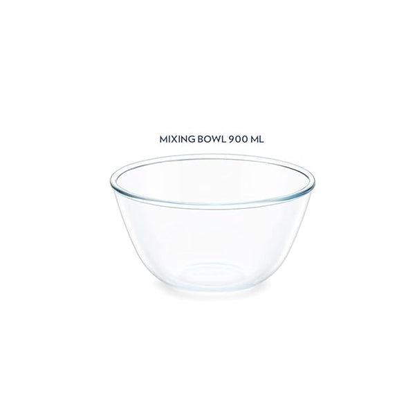 AM3686 Borosil Serving & Mixing Glass Bowl with Lid 900ml (IH22MB009PL)