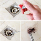 AM5865 Flexible Drain Clog Remover Tool (160cm) with Grabber for Hair & Debris,Cleaning Tool for Pipes