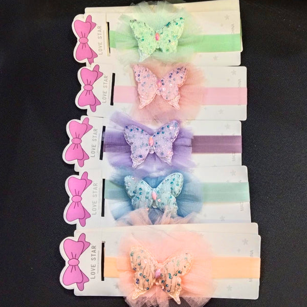 AM5874 Sequin Butterfly Headband for Girls - Multicolor