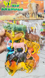 A06484 Wild Animals Plastic Figures Playset (Pack of 10+ Figures)