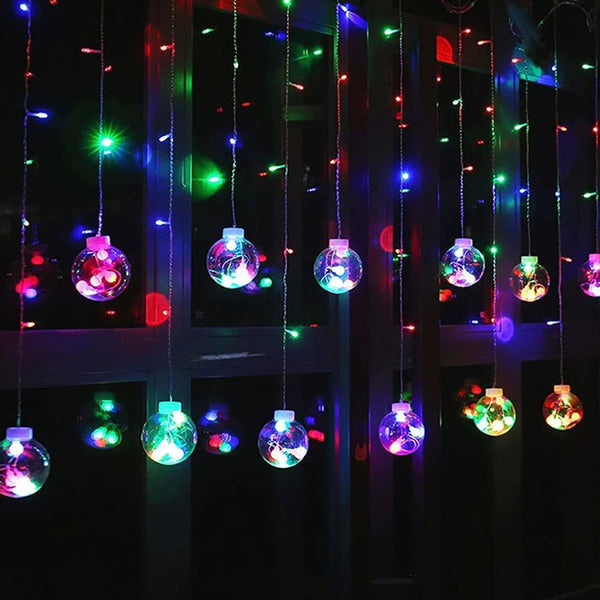 3388 8 Feet 12 Wish Ball String LED Lights (Wishing Ball Multicolor)