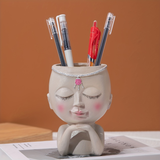 AM6707 Girl Pen Holder Home Decoration Gift Desktop Organizer (Pack of 1)