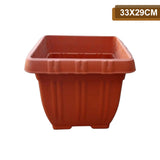 AM0816 Deep Heavy Duty Square Plastic Planters Pots -33cmX29cm