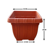 AM0816 Deep Heavy Duty Square Plastic Planters Pots -33cmX29cm